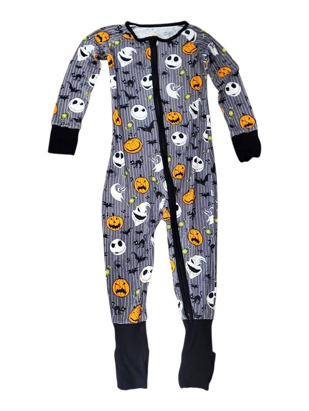 Little Sleepies + Disney The Nightmare Before Christmas Bamboo Zippy 3T HTF